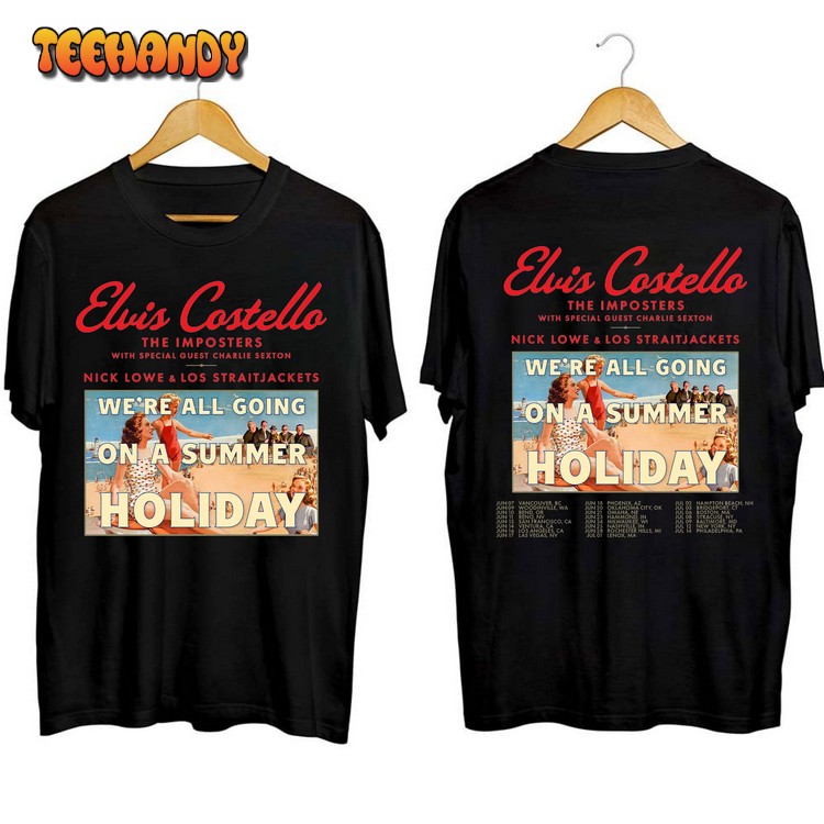 Elvis Costello 2023 Tour We’re All Going On A Summer Holiday Tour Sweashirt