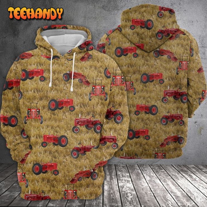 Farmall Tractor Farmer 3D Printed HoodieZipper Hoodie