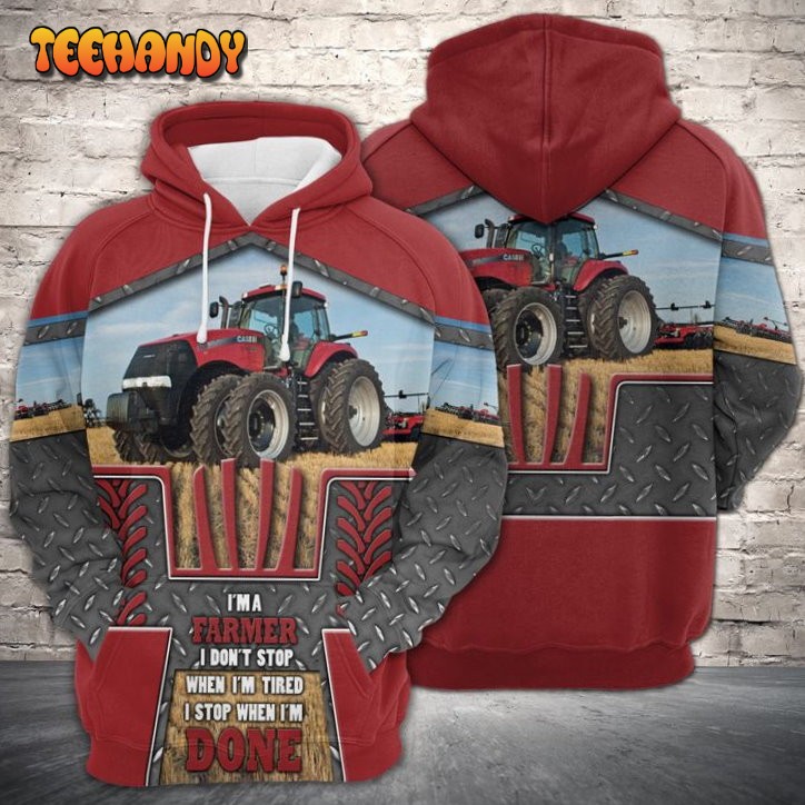 Farmer And Tractor 3D Printed HoodieZipper Hoodie