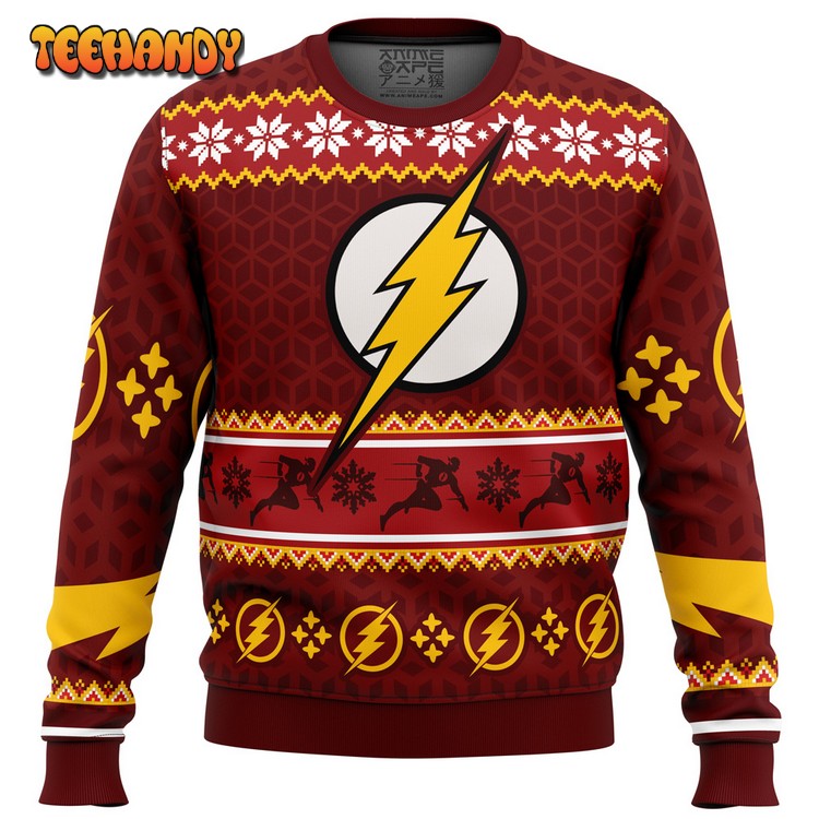 Fast Christmas The Flash DC Comics Ugly Christmas Sweater