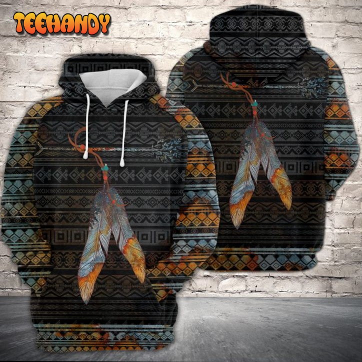 Feather Galaxy Native Pattern 3D Printed HoodieZipper Hoodie