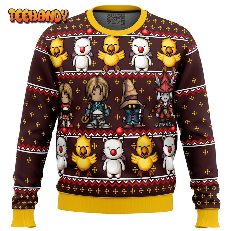 Final Fantasy Classic 8bit Ugly Christmas Sweater