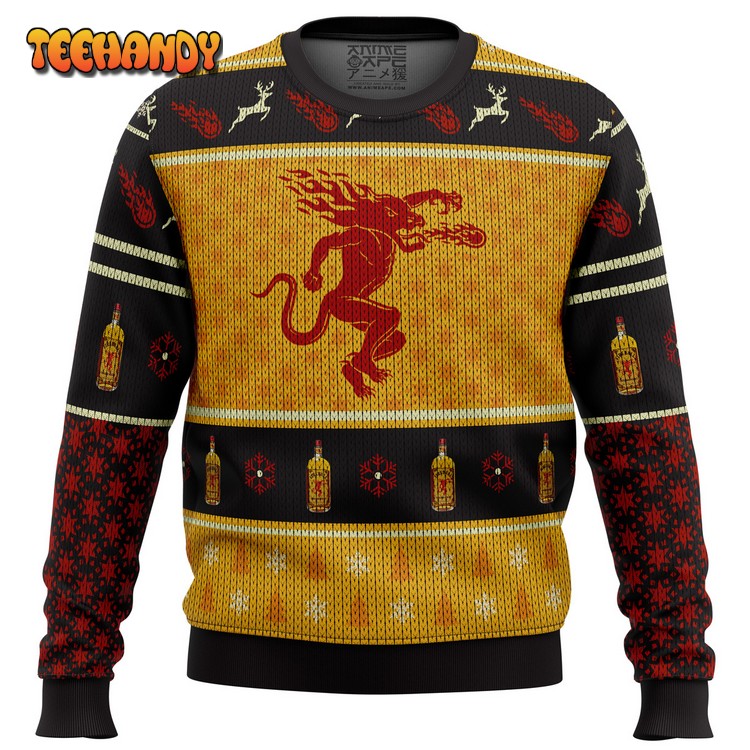 Fireball Cinnamon Whisky Ugly Christmas Sweater