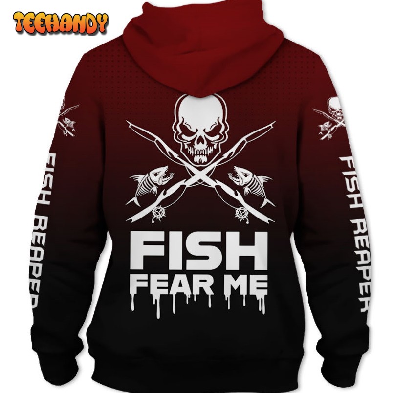 Fishing Fish Fear Me 3D Printed HoodieZipper Hoodie