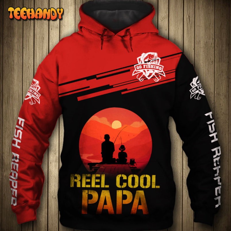 Fishing Reel Cool Papa 3D Printed HoodieZipper Hoodie