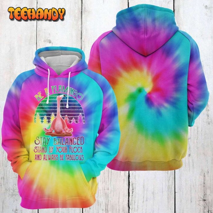 Flamingo Yourself Tie Dye 3D Printed HoodieZipper Hoodie