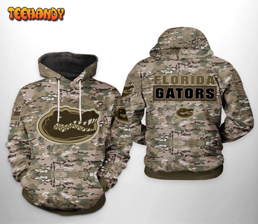 Florida Gators NCAA Camo Veteran 3D Printed HoodieZipper Hoodie