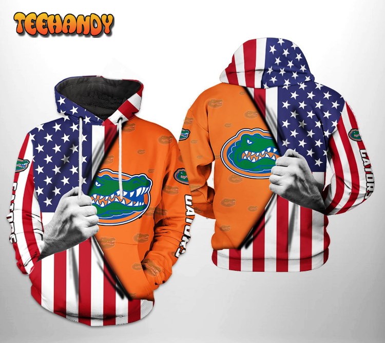 Florida Gators NCAA US FLag 3D Printed HoodieZipper Hoodie