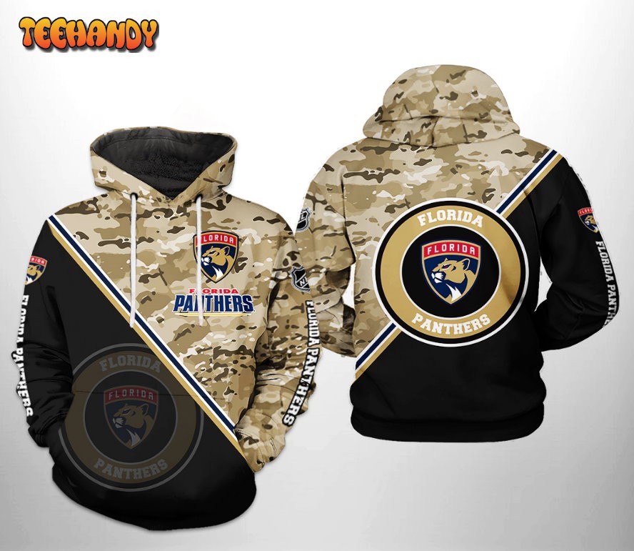 Florida Panthers NHL Camo Team 3D Printed HoodieZipper Hoodie