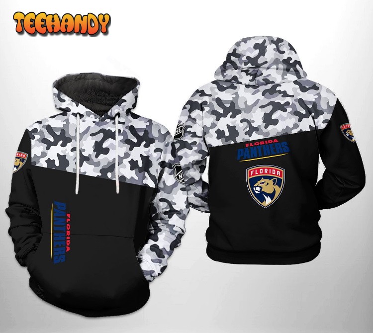 Florida Panthers NHL Camo Veteran 3D Printed HoodieZipper Hoodie