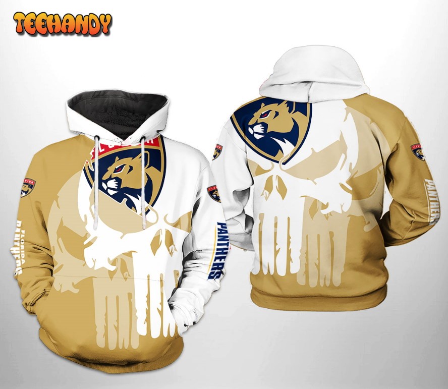 Florida Panthers NHL Team Skull 3D Printed HoodieZipper Hoodie