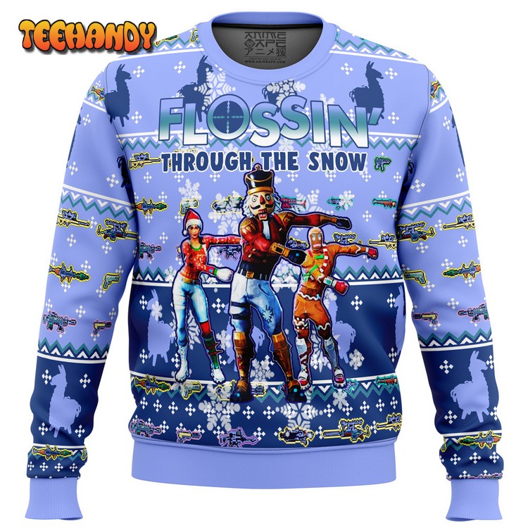 Fortnite Snow Floss Ugly Christmas Sweater