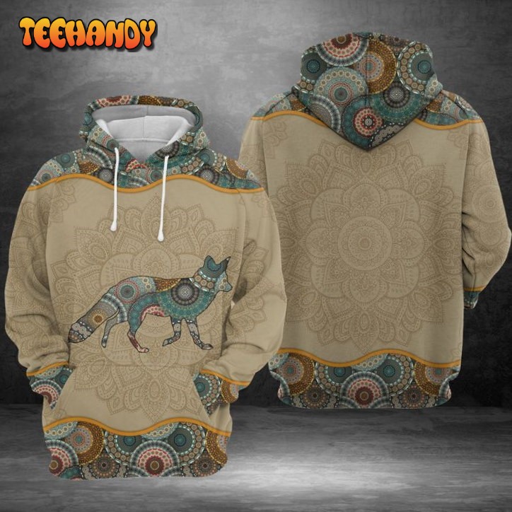 Fox Mandala 3D Printed HoodieZipper Hoodie