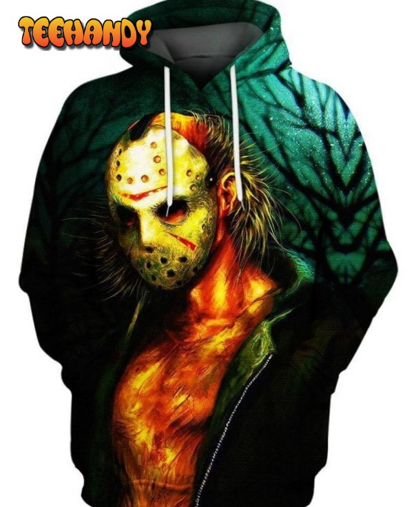 Friday The 13th Jason Voorhees Hockey Mask 3D Printed HoodieZipper Hoodie