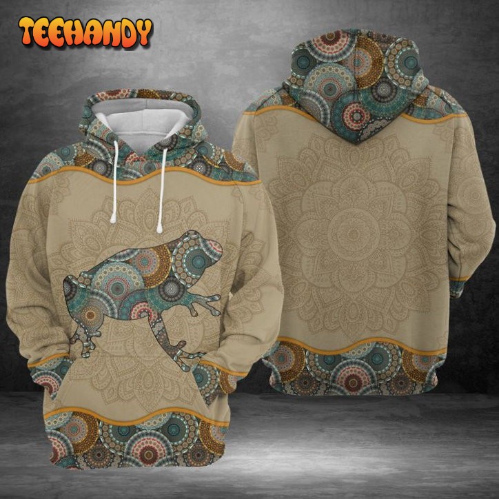 Frog Mandala 3D Printed HoodieZipper Hoodie