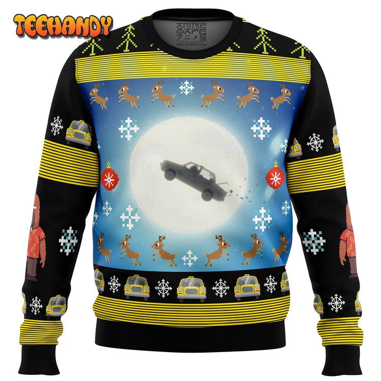 Full Moon Odd Taxi Ugly Christmas Sweater