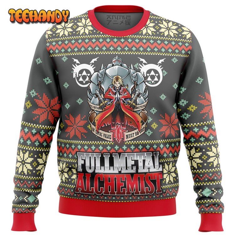 Fullmetal Alchemist Alt Ugly Christmas Sweater