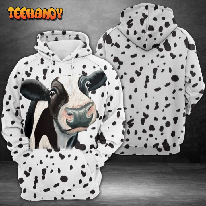 Funny Cow 3D Printed HoodieZipper Hoodie