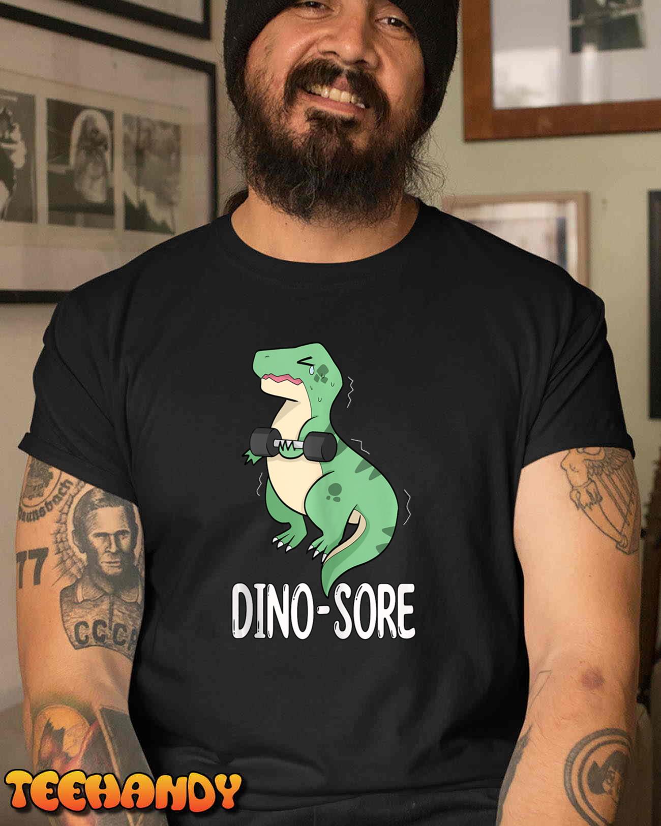 Funny Dinosaur Workout – Dino Sore Unisex T Shirt