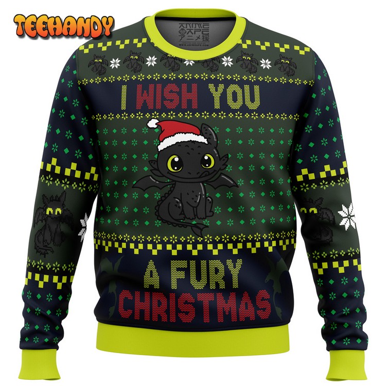 Fury Christmas Toothless Ugly Christmas Sweater