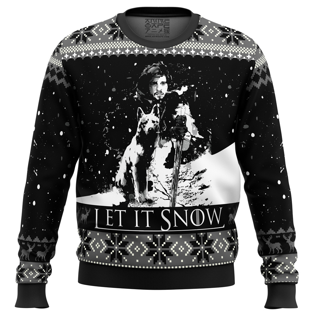 Game of Thrones Let It Snow Black and White Ugly Sweater