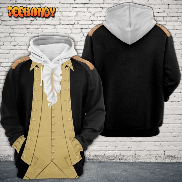 George Washington 3D Printed HoodieZipper Hoodie