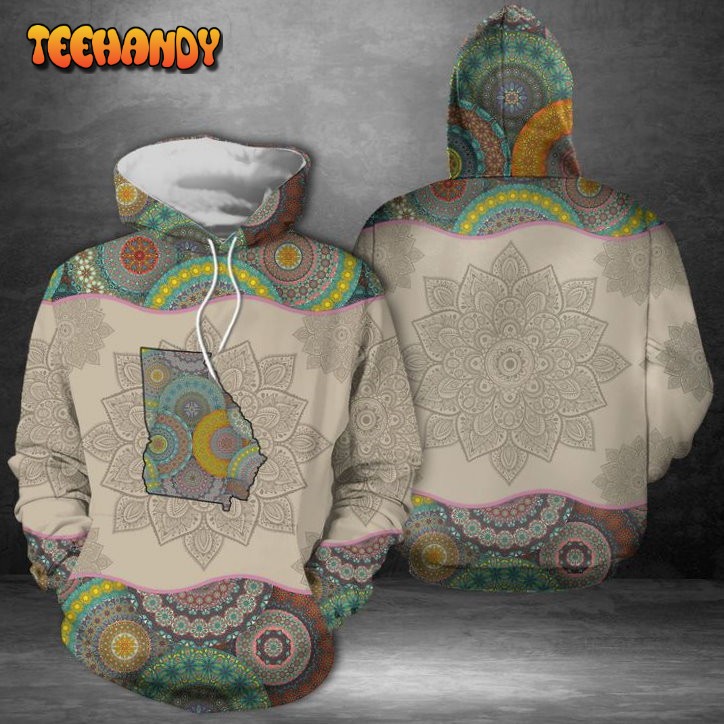 Georgia Mandala 3D Printed HoodieZipper Hoodie