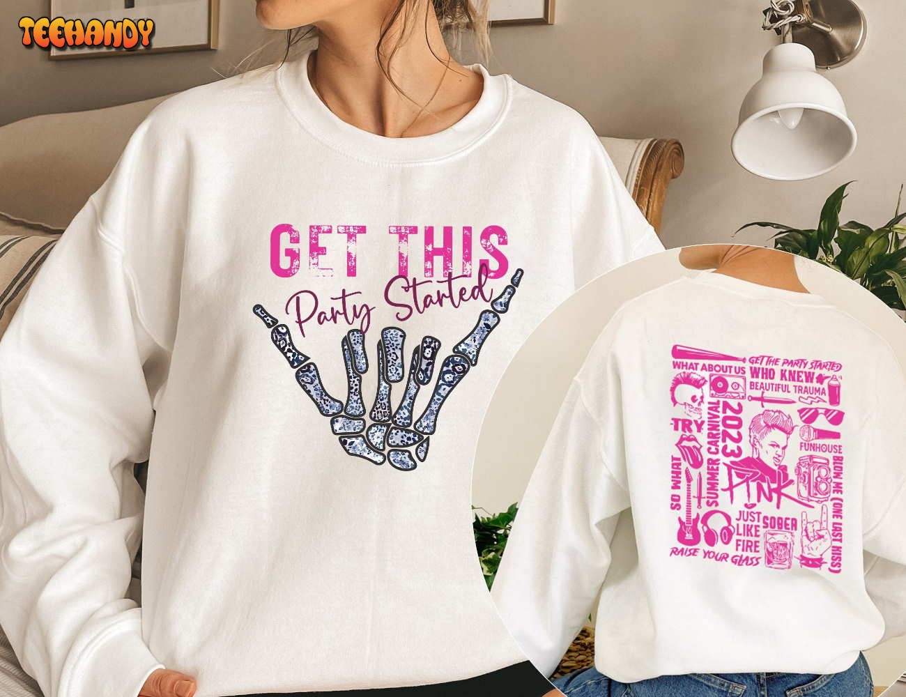 Get This Party Started Sweatshirt Pink Singer Summer Carnival 2023 Tour Shirt