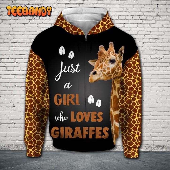 Giraffe Lover 3D Printed HoodieZipper Hoodie