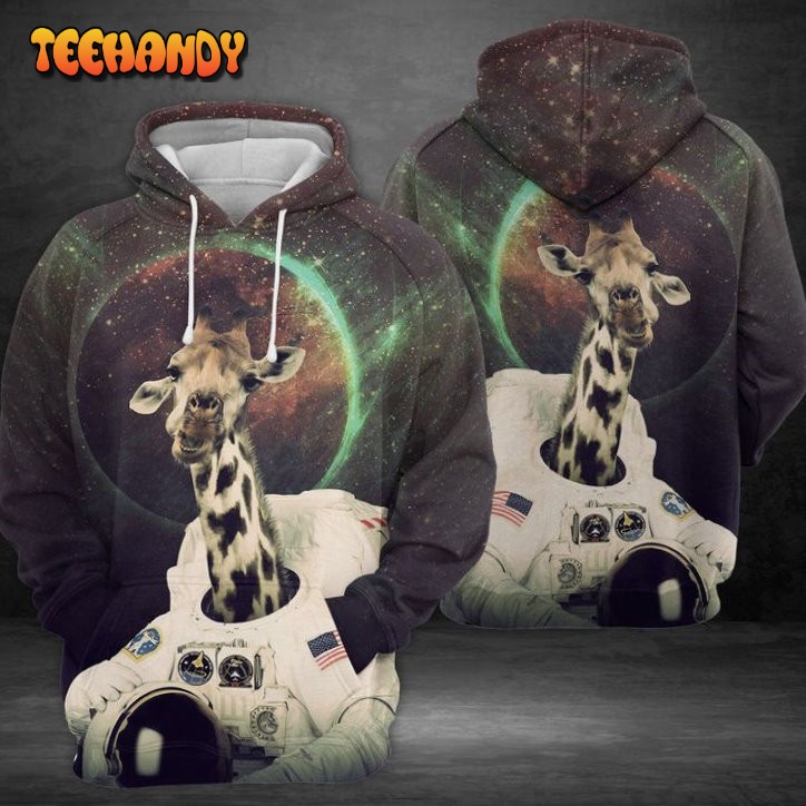 Giraffe Space 3D Printed HoodieZipper Hoodie