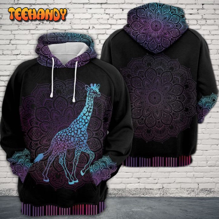 Giraffe Zen Pattern 3D Printed HoodieZipper Hoodie