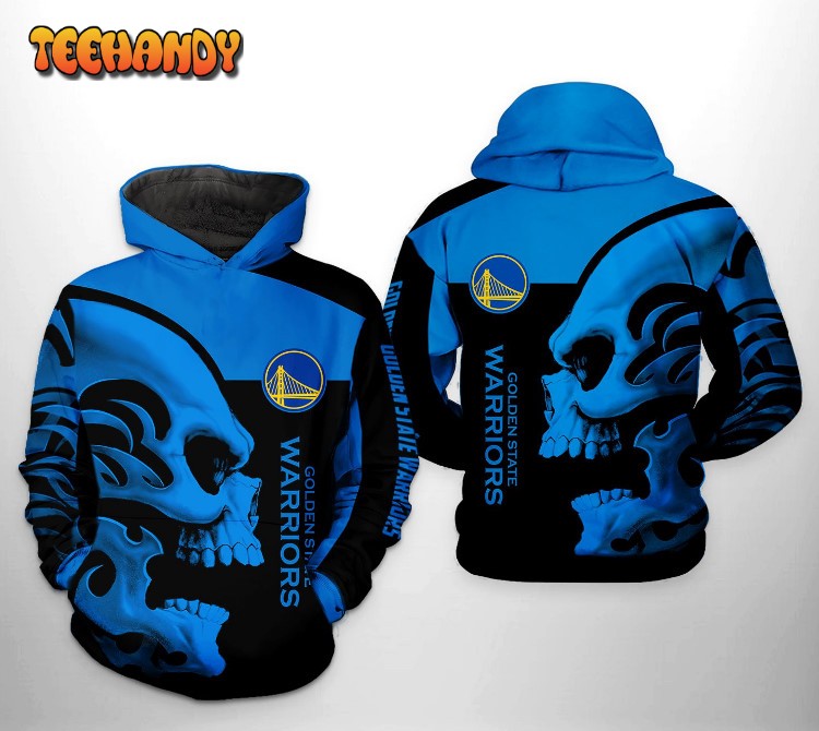 Golden State Warriors NBA Skull Team 3D Printed HoodieZipper Hoodie