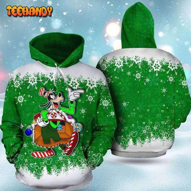 Goofy Merry Christmas 3D Printed HoodieZipper Hoodie