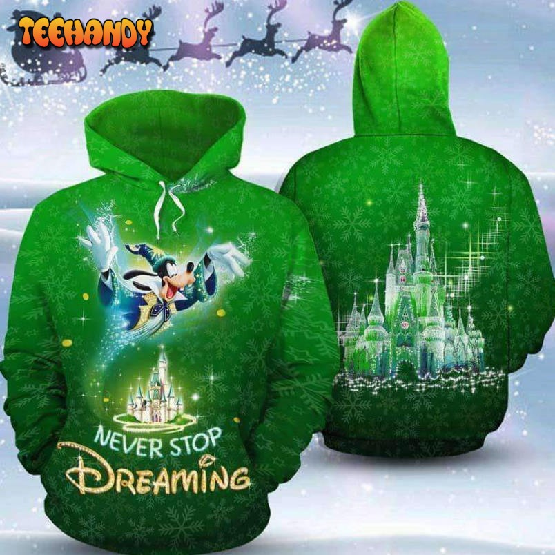 Goofy Never Stop Dreaming 3D Printed HoodieZipper Hoodie