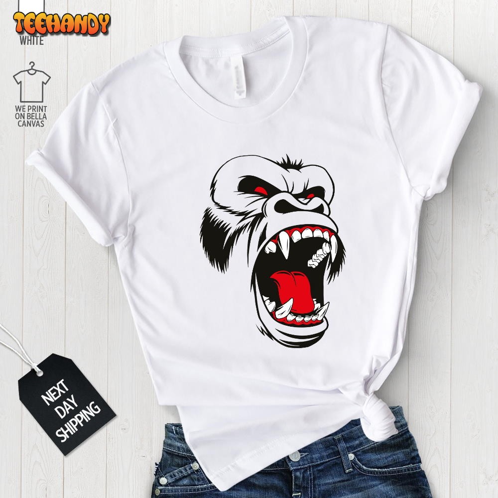 Gorilla Shirt, Angry Monkey Clipart, Angry Ape T Shirt