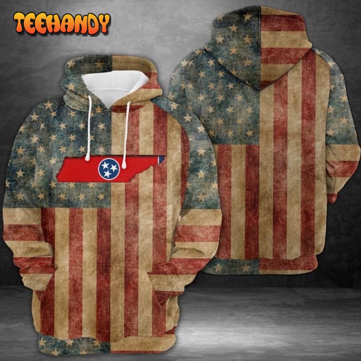 Great Tennessee Inside American 3D Printed HoodieZipper Hoodie