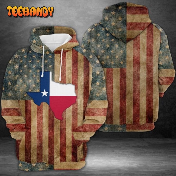 Great Texas Inside American 3D Printed HoodieZipper Hoodie