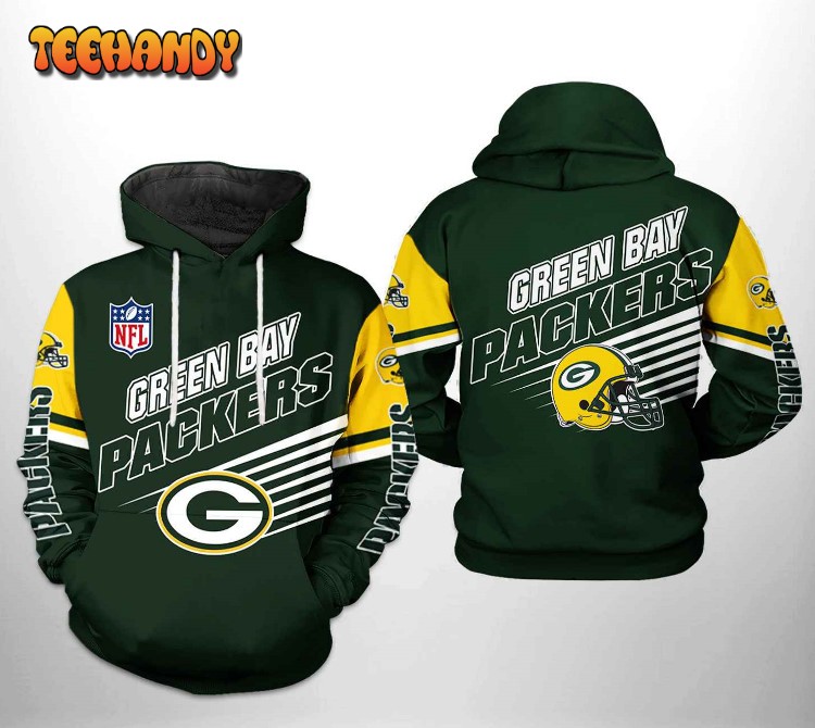 Green Bay Packers NFL 2 Team 3D Printed HoodieZipper Hoodie