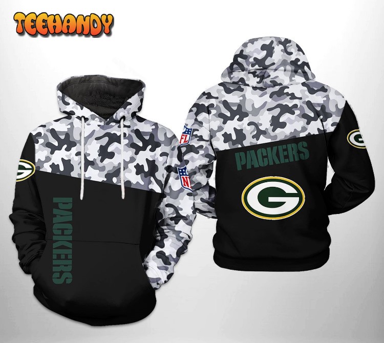 Green Bay Packers NFL Camo Veteran Team 3D Printed HoodieZipper Hoodie