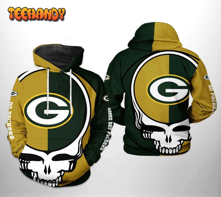 Green Bay Packers NFL Grateful Dead 3D Printed HoodieZipper Hoodie