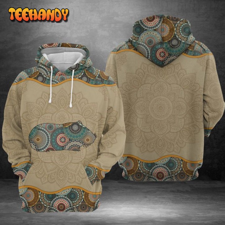 Guinea Pig Mandala 3D Printed HoodieZipper Hoodie