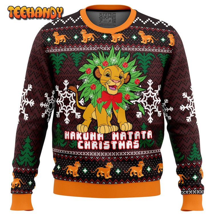 Hakuna Matata Lion King Ugly Christmas Sweater