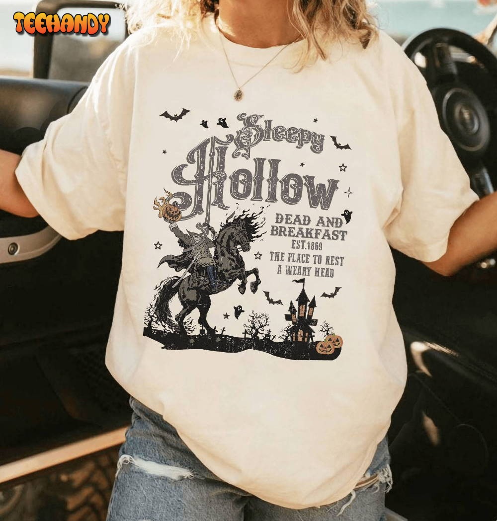 Halloween Vintage Sleepy Hollow T-Shirt, Dead And Breakfast Shirt