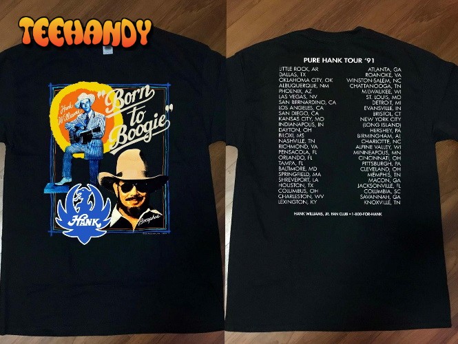 Hank Williams Jr Pure Hank Tour 1991 T-Shirt