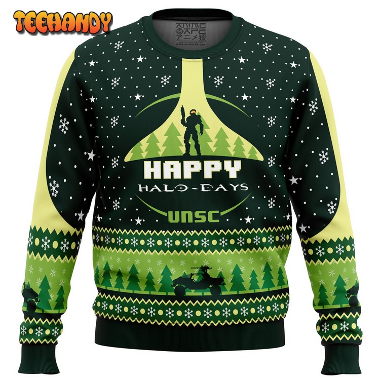 Happy Halo-days Halo Ugly Christmas Sweater