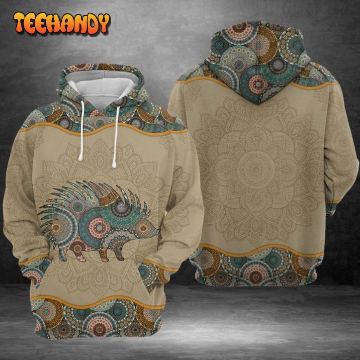 Hedgehog Mandala 3D Printed HoodieZipper Hoodie