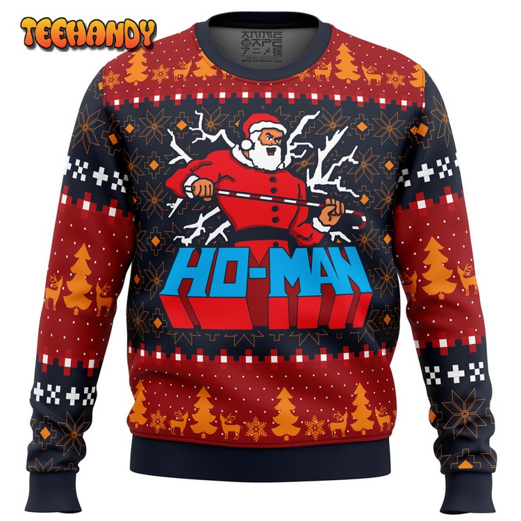 Ho-Man Santa Claus Ugly Christmas Sweater