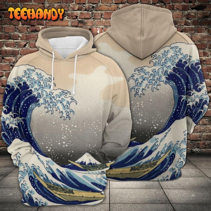 Hokusai 3D Printed HoodieZipper Hoodie