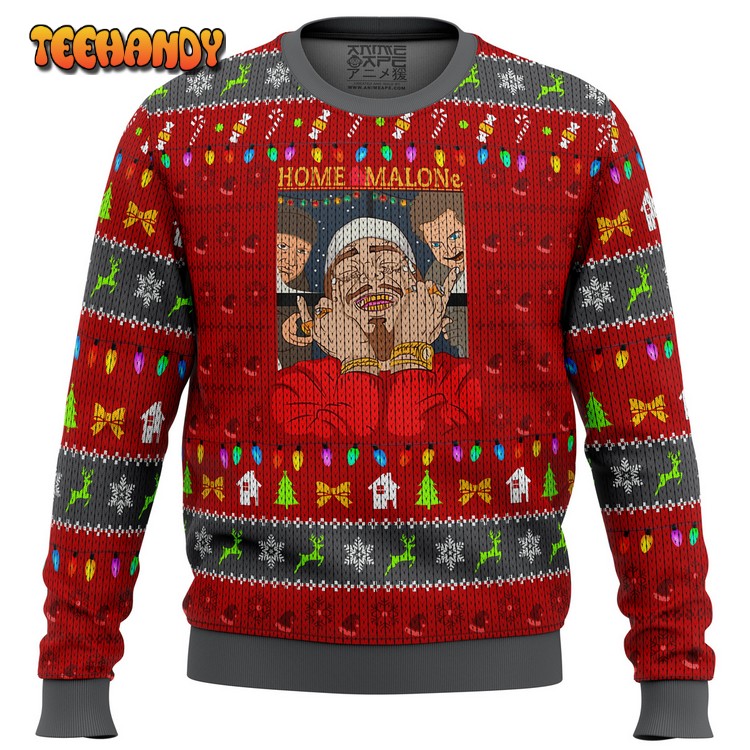 Home Malone Meme Ugly Christmas Sweater