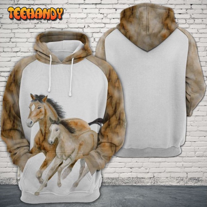 Horse Family 3D Printed HoodieZipper Hoodie